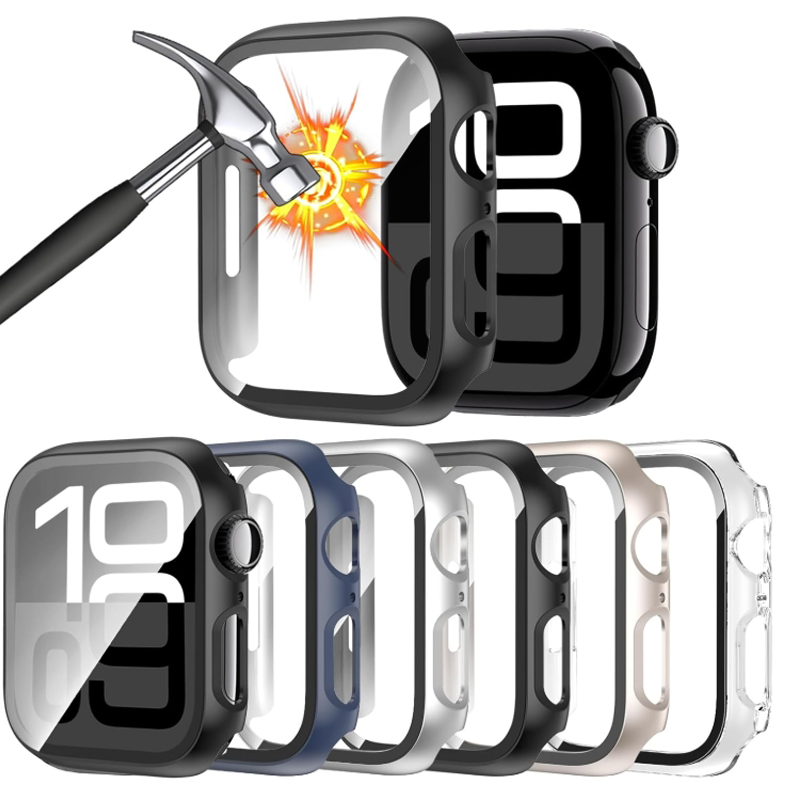 Smartwatch Band Accessories - Gehard glas + behuizing voor Apple