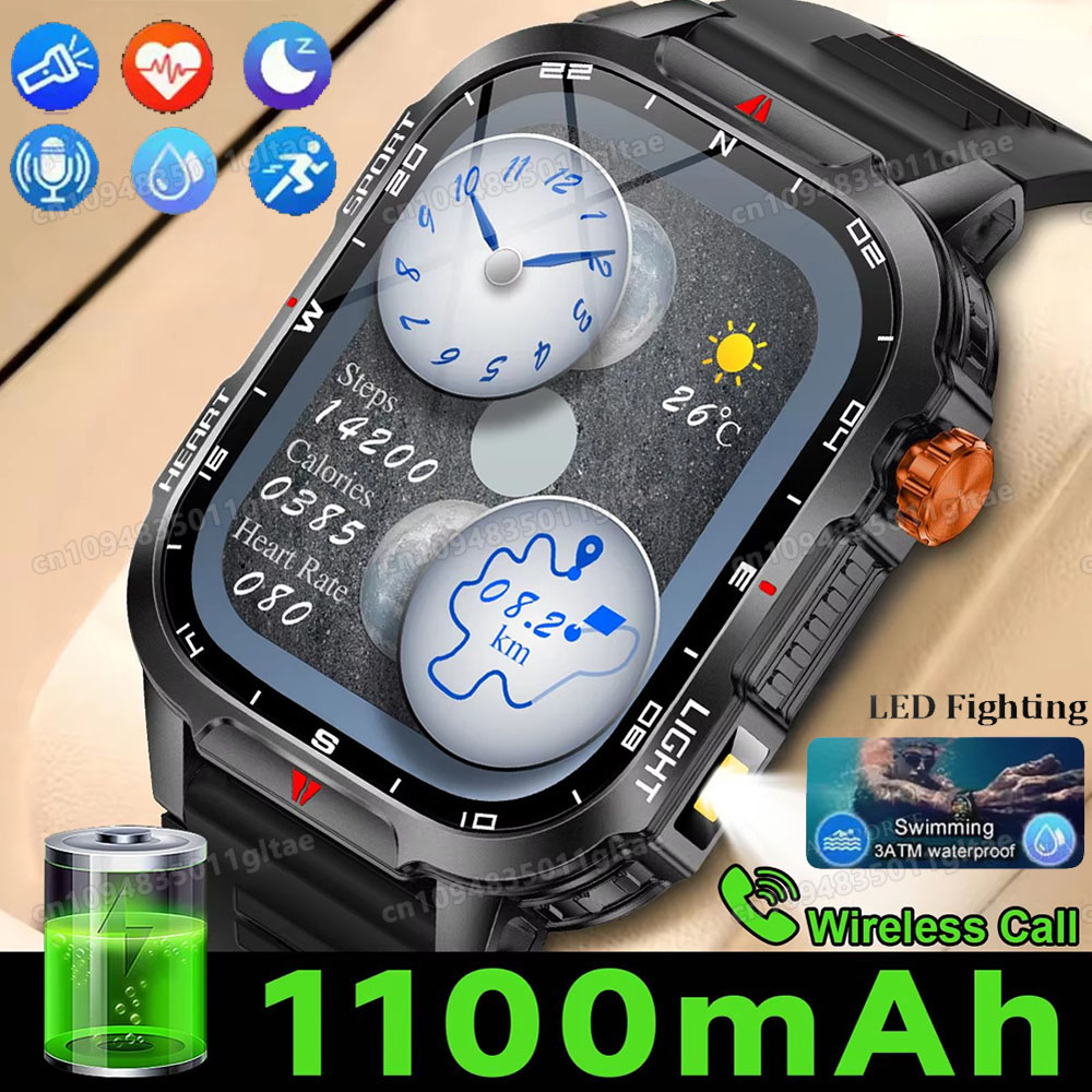 Smartwatch X12 - Militair Outdoor Smartwatch voor Heren met