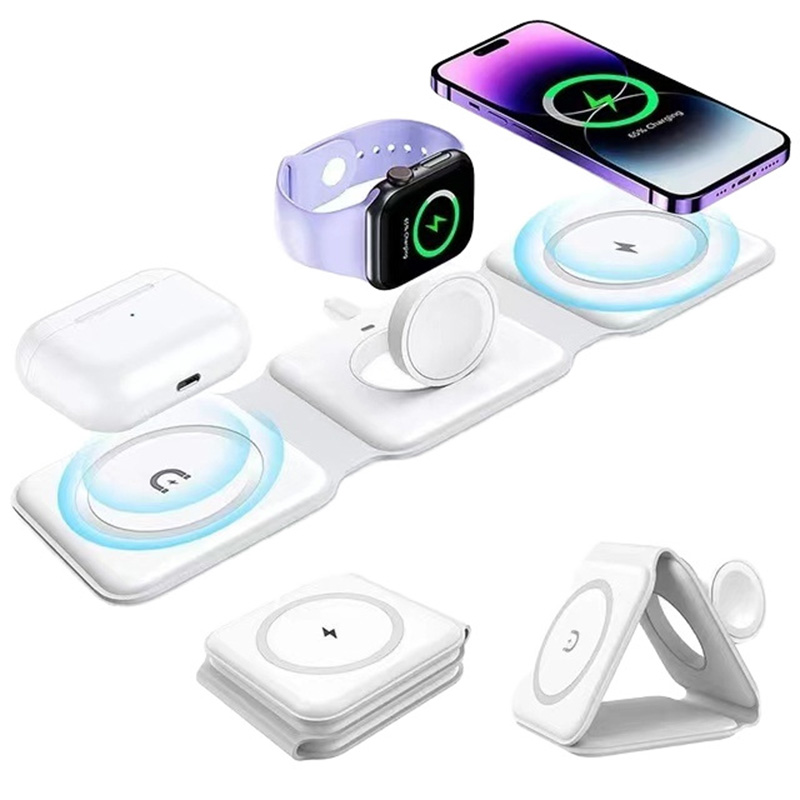 Smartwatch Ac - 3-in-1 magnetische opvouwbare draadloze oplader, 15