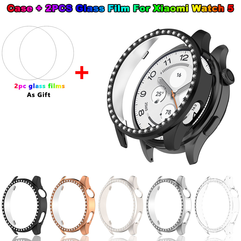 Xiaomi Smartwatch Accessories - Bling PC-hoesje + glazen folie voor