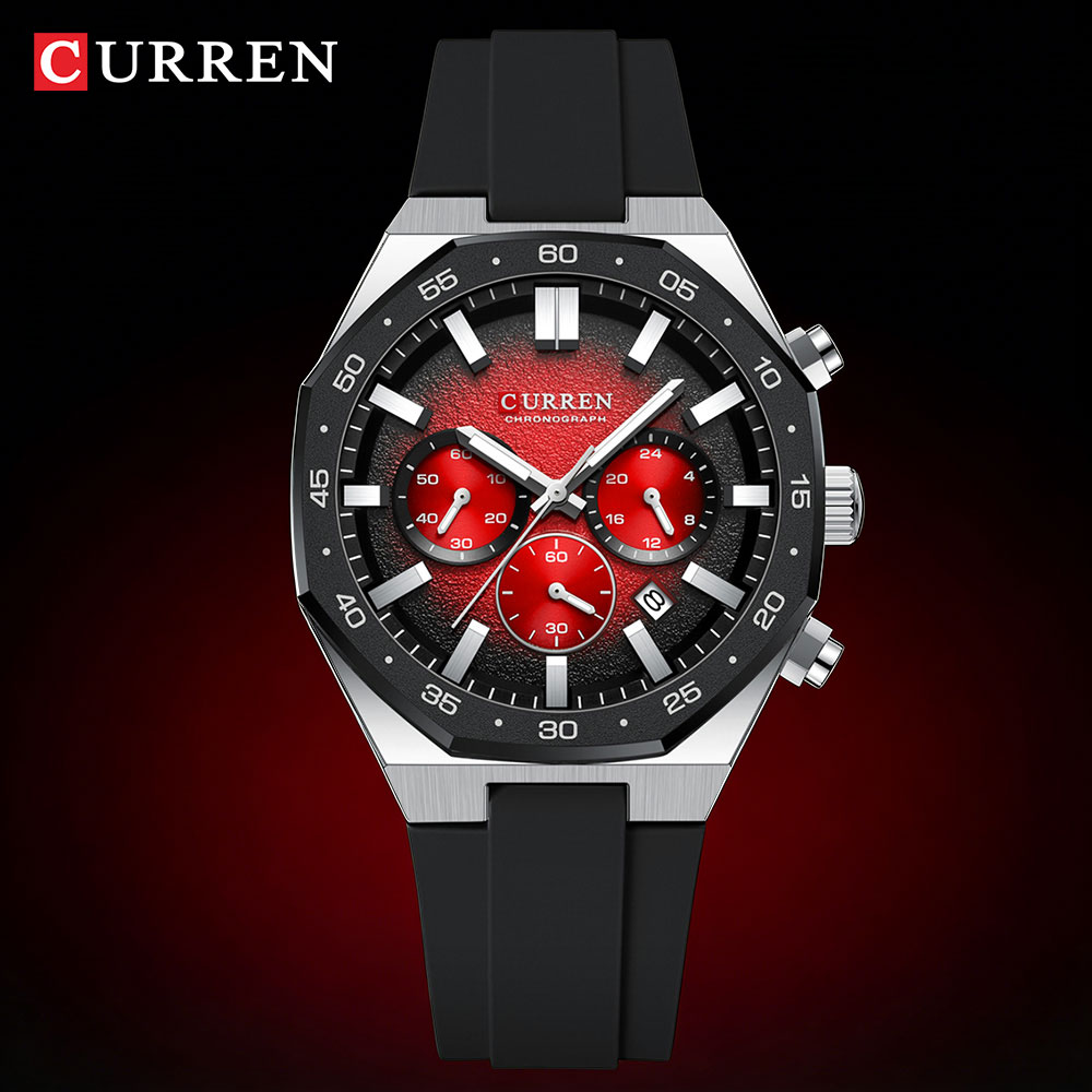 Accessories With Watch - CURREN Mode Casual Heren Sporthorloge Chronograaf