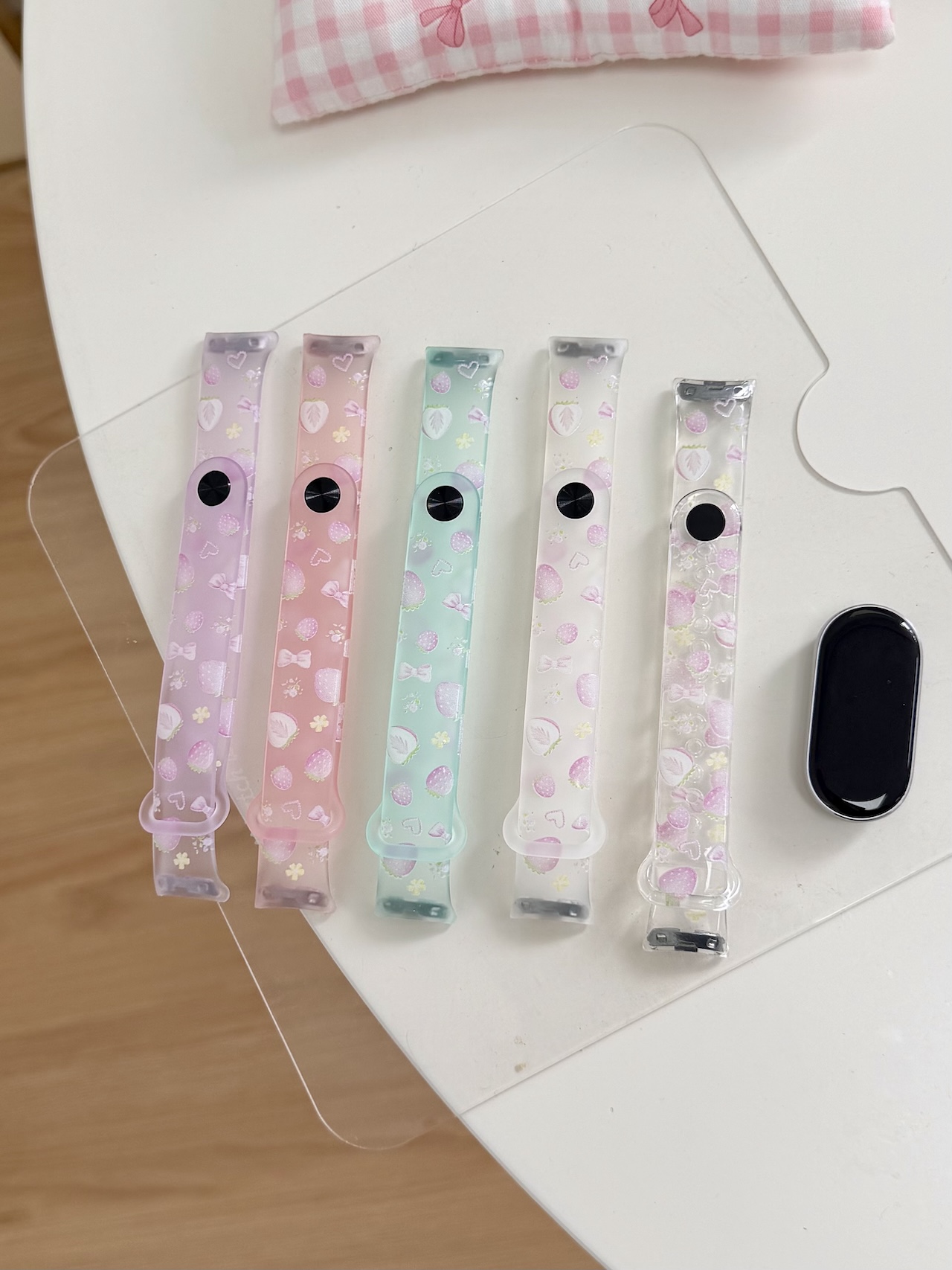 Android Smartwatch Accessories - Super schattig aardbei strik print TPU