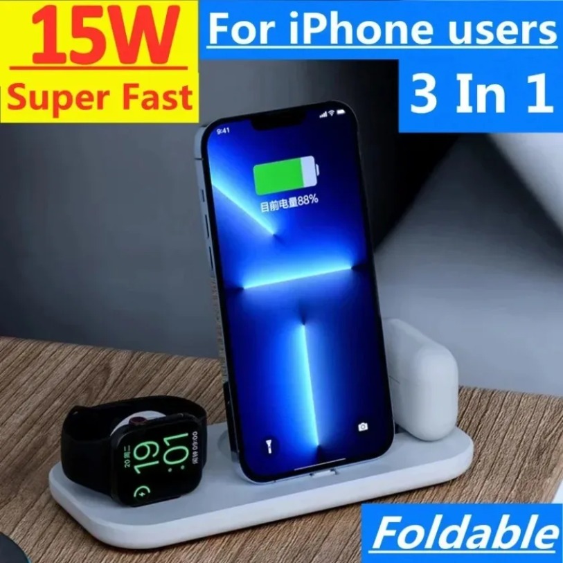 3-in-1 draadloze oplaadstation - Smartwatch X12 recensie en prijs