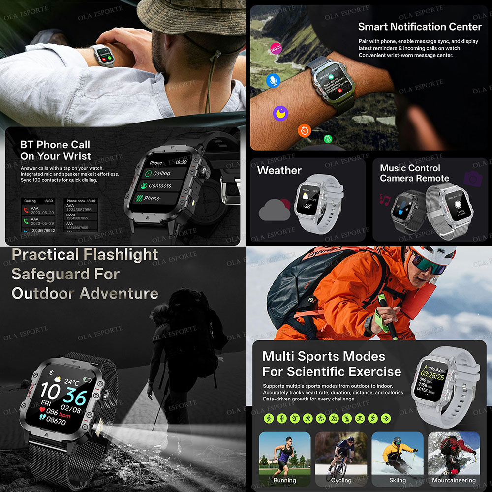Militair Outdoor Smartwatch vo - Smartwatch X12 recensie en prijs
