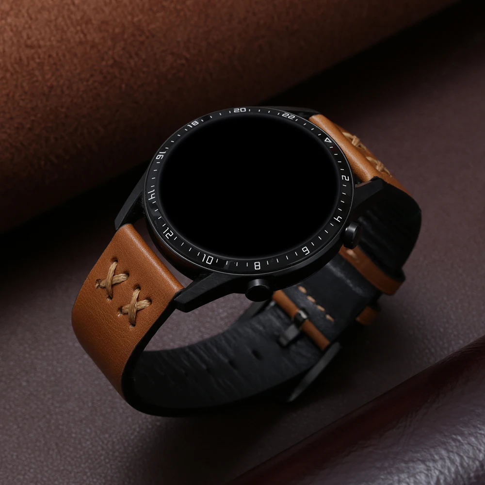 Lederen band 20mm-22mm voor Sa - Titan Smartwatch Accessories recensie en prijs