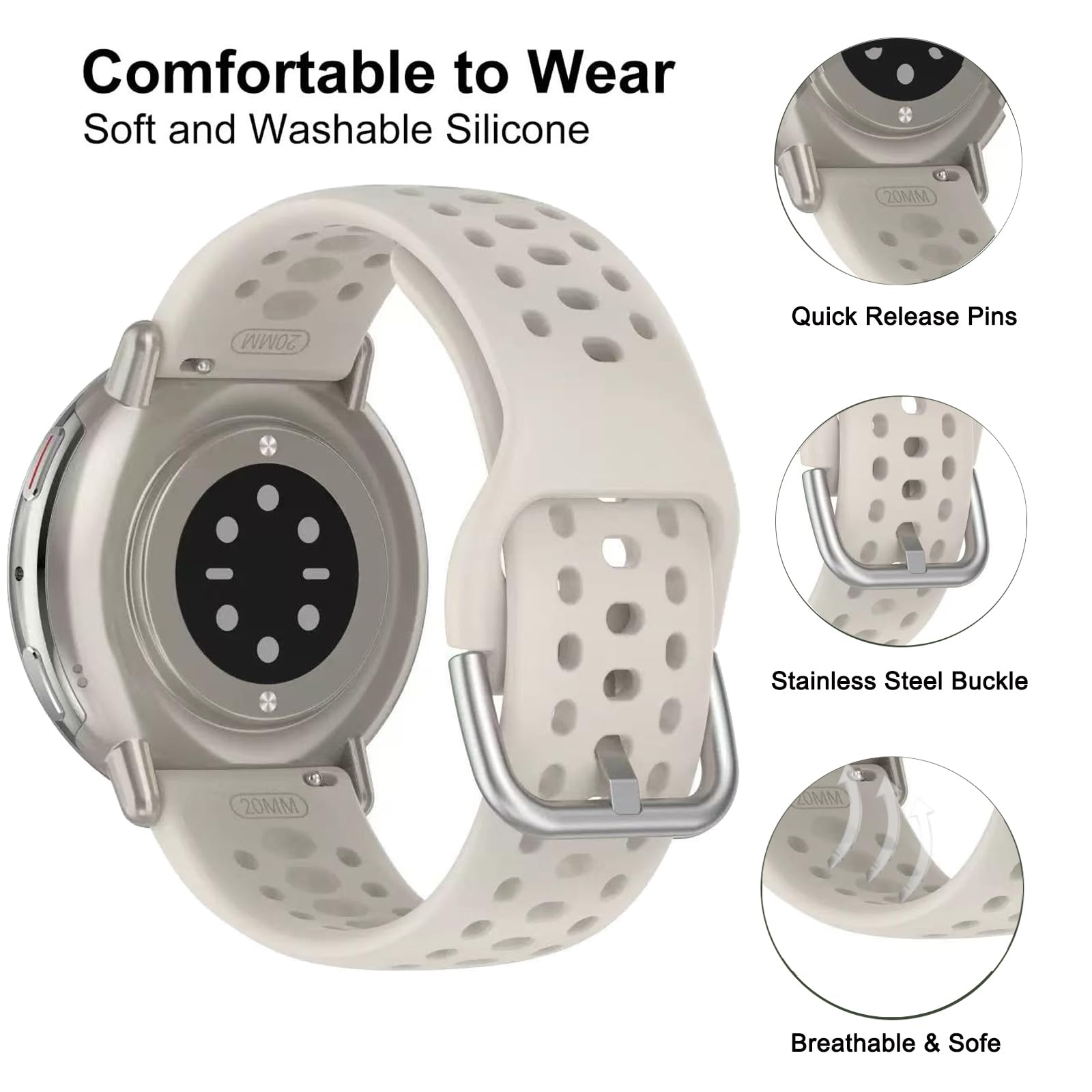 20 mm riem voor Amazfit actiev - Titan Smartwatch Accessories recensie en prijs