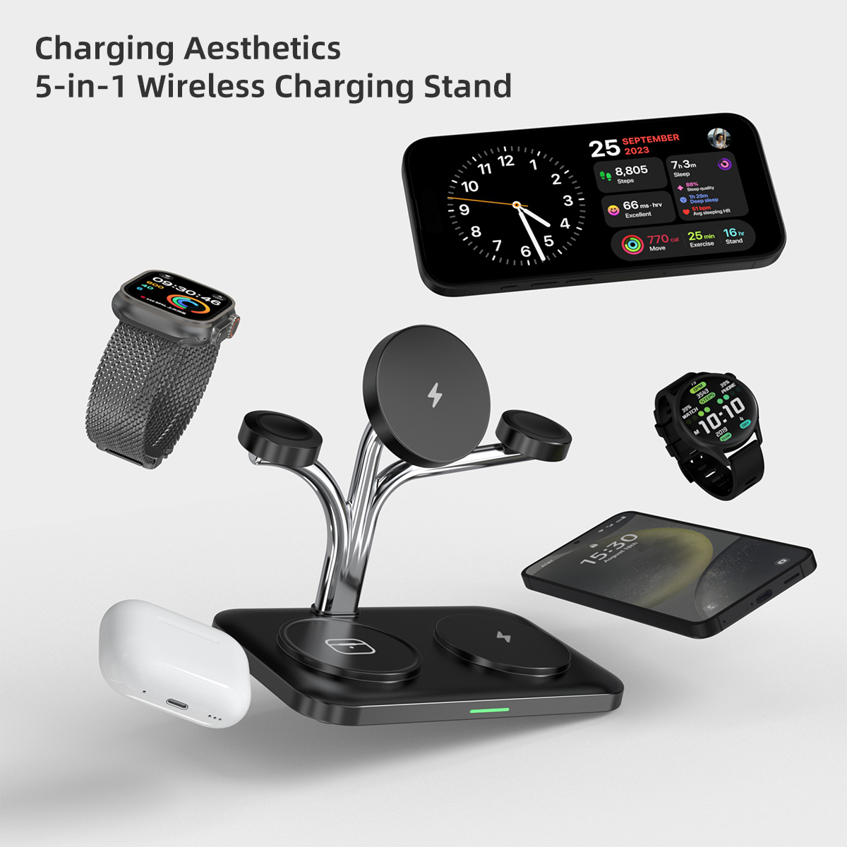 5 IN 1 magnetische draadloze o - Smartwatch Ac recensie en prijs